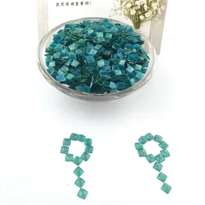 Flat bottom frosted resin rhinestones green colorful stone DIY phone case craft accessories