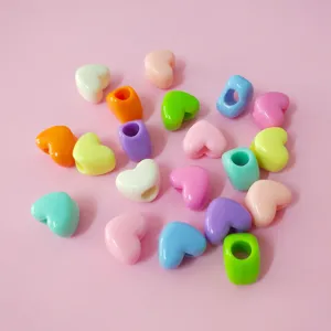Macaron heart-shaped large hole beads for DIY bracelets necklaces children jewelry accessories