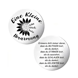 German inspiring pocket token stainless steel engraved coin double sided love token