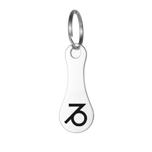 Stainless steel Capricorn zodiac sign keychain token accessory close-up detail shot.