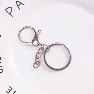 Zilveren metalen sleutelhanger karabijnhaak ring DIY sieraden accessoires hardware onderdelen
