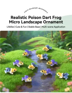 Kleurrijke miniatuur kikker beeldjes voor micro landschap en tuin decoratie ornamenten