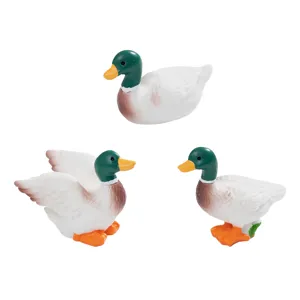 Set di miniature di anatre germano reale per giardinaggio paesaggistico fai da te decorazione.