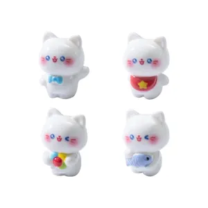 Miniature Resin Cat Figurines Micro Landscape Decor Cute Cartoon Animal Desktop Ornament Fairy Garden DIY Accessories Car Decoration
