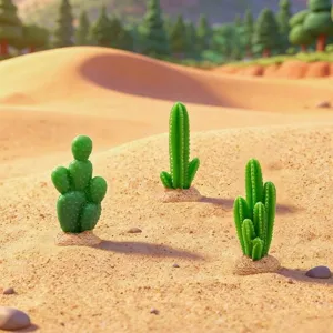 Figurines de cactus en résine miniature pour micro-paysage bricolage déco de bureau et auto.