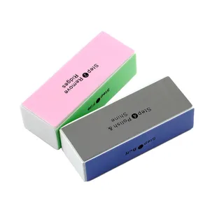 Nail Art Four Side Sponge Polishing Block Professional Nail Buffer Sanding File Manicure Tool For Nail Care
