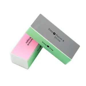 4-way nail buffer block sanding sponge file professional manicure nail art polishing tool