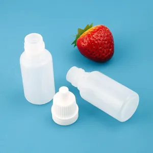 10ml Plastic Dropper Bottle Empty Translucent PE Squeeze Bottle with Tamper Evident Cap