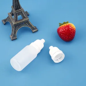 Close-up detail of the 10ml translucent plastic dropper bottle with a secure white cap.