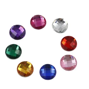 Flatback Non-Hotfix Acrylic Rhinestones Round DIY Craft Rhinestone Crystals For Clothes Shoes Bags Accessories