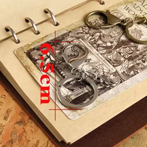 Metal keychain lobster clasp split ring vintage craft DIY bag charm accessory 6.5cm