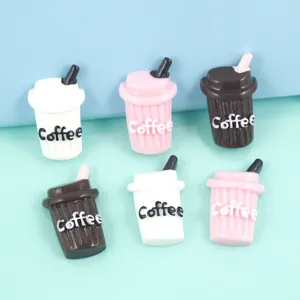 Miniatures breloques tasse de cafe en resine cabochons pour etui de telephone DIY loisir.
