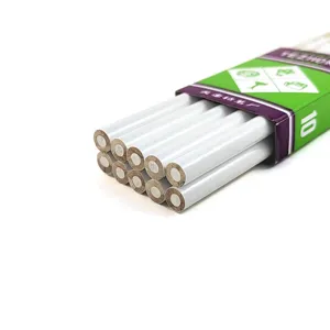 Professional nail art dotting pens white wood pencils set of 10 for rhinestone craft DIY.