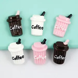 Breloques tasse de café en résine pour coque de téléphone DIY accessoires miniatures de cuisine