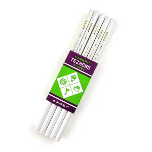 White rhinestone pickup pencils set with paper band packaging for nail art and DIY craft design.