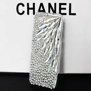 Luxury rhinestone crystal phone case DIY accessories sparkly teardrop shaped diamond decoration.