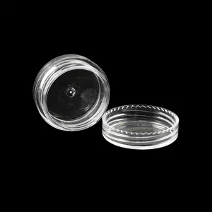 Boîte de rangement ronde en acrylique transparent pour nail art paillettes cosmétiques poudre pot