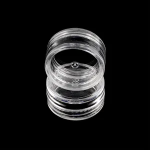 Boîte de rangement ronde en acrylique transparent pour nail art paillettes cosmétiques pots