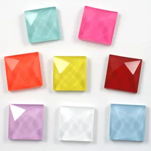 Quadratische Flache Rückseite Kristall Glas Strasssteine Jelly Farbe Edelstein DIY Handwerk Strasssteine Für Nagelkunst Handyhülle Schmuckherstellung