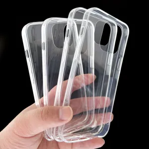 Funda de teléfono transparente para iPhone 14 Pro Max 13 12 flexible TPU protector