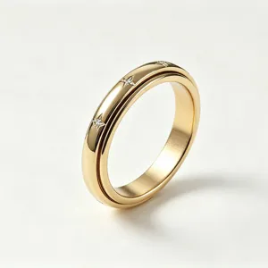 Anello di coppia in acciaio inossidabile rotante a 360 gradi stella a otto punte.