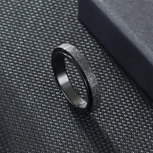 Minimalistischer Edelstahl Spinner Ring Mattierter Anti Stress Angst Rotierender Band Ring Für Damen Herren Unisex Modischer Fingerschmuck Geschenk