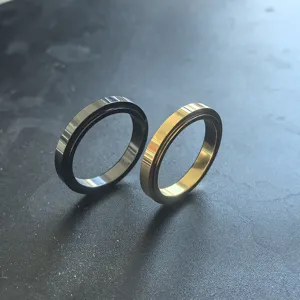 bague anti aniete en acier inoxydable de 4mm anneau rotatif de decompression tendance