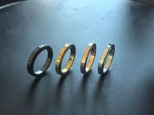 bague anti stress rotative 4mm en metal ensemble de anneaux tournants pour homme femme