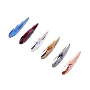 Colorful fancy crystal rhinestones 6x30mm flatback teardrop glass diamonds for DIY phone case decor