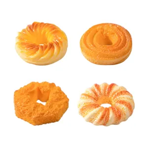 Modelos de pan y galletas artificiales en miniatura para decoración DIY, micro juguetes.