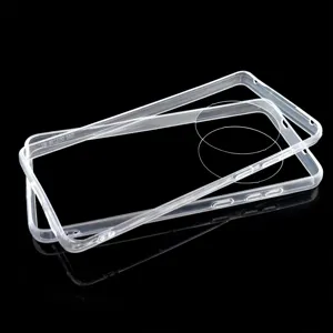 Transparent phone bumper case clear soft edge hard bottom protective cover accessories