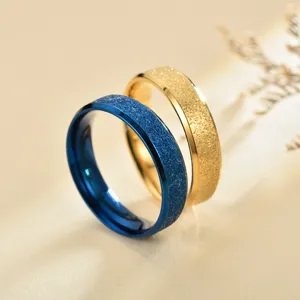 Edelstahl mattierte doppelkanten Ringe stapelbar minimalistischer Schmuck Alltag