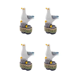 Resin Seagull Figurine Micro Landscape Ornament For Fairy Garden DIY Terrarium Miniature Bird Statue Desk Decor Craft