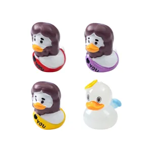 Easter Angel Duck Resin Figurine Miniature Cartoon Jesus Little Duck Statue DIY Craft Ornaments Office Home Table Dashboard Car Decor Gift