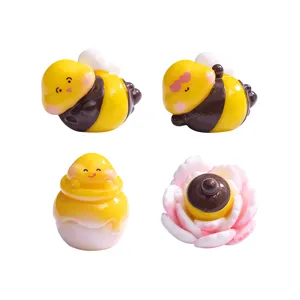 Cartoon Bijenkorf Hars Beeldjes Microlandschap Tuinieren DIY Accessoires Mini Handbeschilderde Tafeldecoratie Woondecoratie