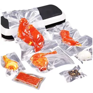 Embossed textured food vacuum sealer bags for food storage and moisture-proof fresh keeping.