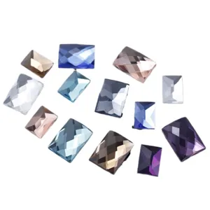 Rechteckig Glas Strasssteine 13X18mm Flache Kristallsteine Für Handyhülle DIY Handwerk Schmuckherstellung Zubehör
