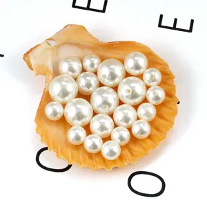 ABS imitation pearl beads round loose DIY jewelry making material for earrings pendants hair crafts