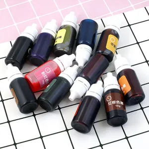 Epoxy resin colorant uv dye liquid pigment set for craft making diy crafting 10g multi color bottles