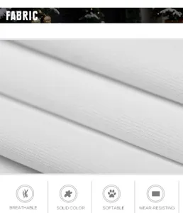 White fabric material detail close up showing breathable soft and wear-resisting texture for garments