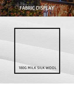 Fabric detail closeup showing 180g milk silk wool knit material for winter thermal apparel.
