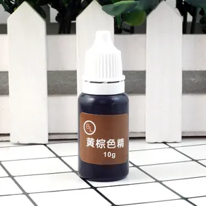 High concentration yellow-brown colorant pigment for UV epoxy resin DIY craft projects.