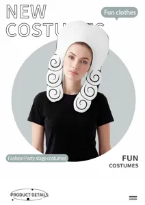 Drôle de perruque spirale de dessin animé chapeau de costume pour Halloween cosplay.