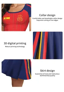 Spanje voetbalshirt set 2026 Wereldbeker korte rok fan kleding sportpak outfit leuk