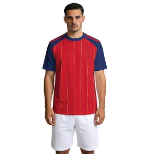 Herren Spanien Fußball Fan Trikot Set Schnelltrocknend Atmungsaktiv Bedruckt Kurzarm Fußball Uniform Top Und Bottom Set Sportbekleidung