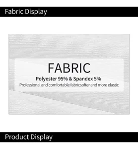 Detailed view of the soft white fabric texture, showing polyester and spandex material.