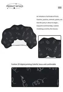 Funny sponge afro wig hat with 3d digital printing, novelty costume headwear for party.