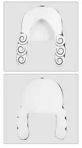Perruque spirale de dessin animé pour fête d'Halloween cosplay accessoires de scène.
