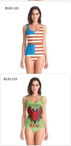Women one-piece printed swimsuit sexy slim fit beach vacation swimwear 2026 new