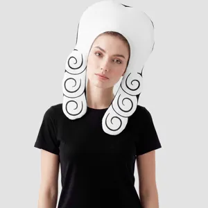 Perruque Spirale de Dessin Animé Coiffure Halloween Accessoires de Fête Blanc Noir Costume Nouveauté Pour Cosplay Scène Hommes Femmes